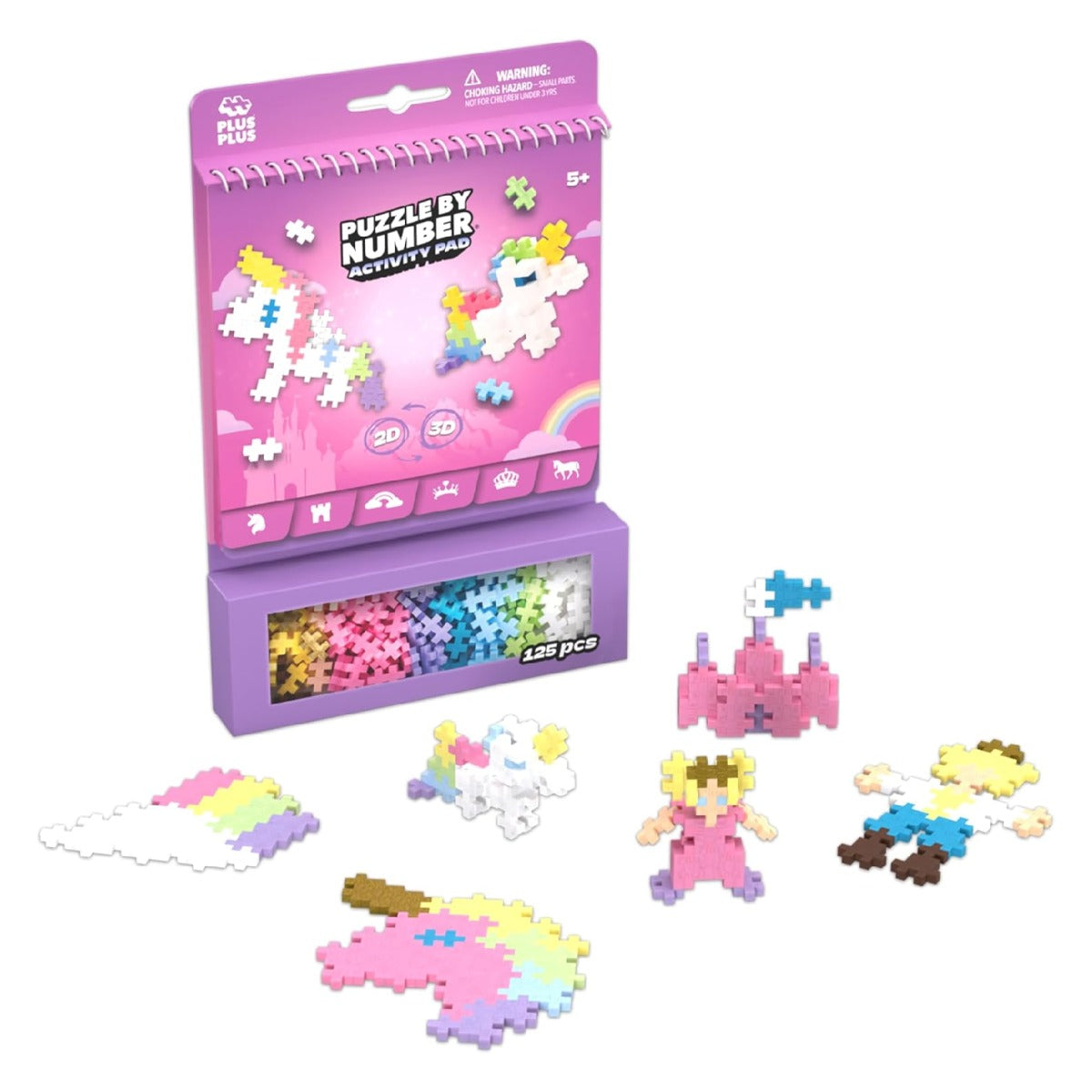 PLUS PLUS Puzzle By Number Activity Pad Fairytale  Mini Building Blocks Set PPU3988