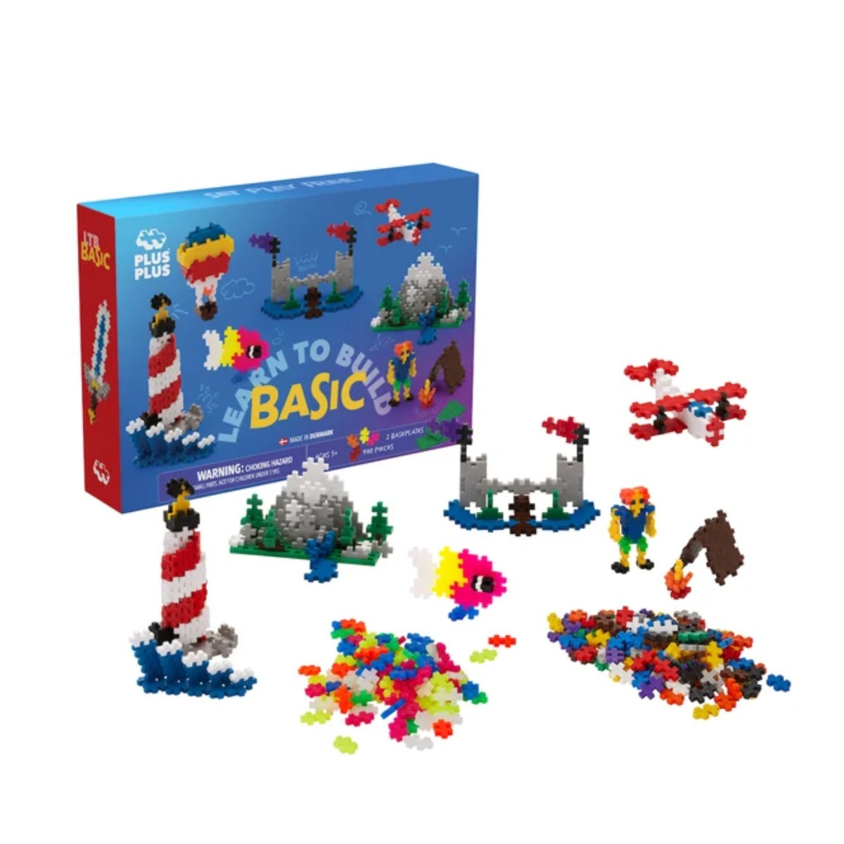 PLUS PLUS Learn to Build, Basic Mix 400 Piece  Building Block Set PPU5005