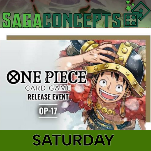 08/29/2026 Sat One Piece TCG OP-17 Pre-Release Saturday at 1 pm - 32 seats - 4th Anniversary Event Tournament Pre-Release