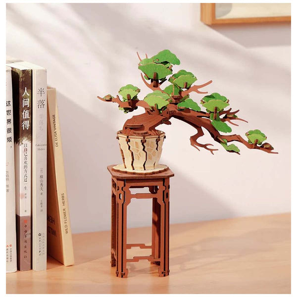 Robotime Rolife DIY Wood Crafts Evergreen Pine Bonsai 3D Model Kit Wooden Puzzle RT-TG510