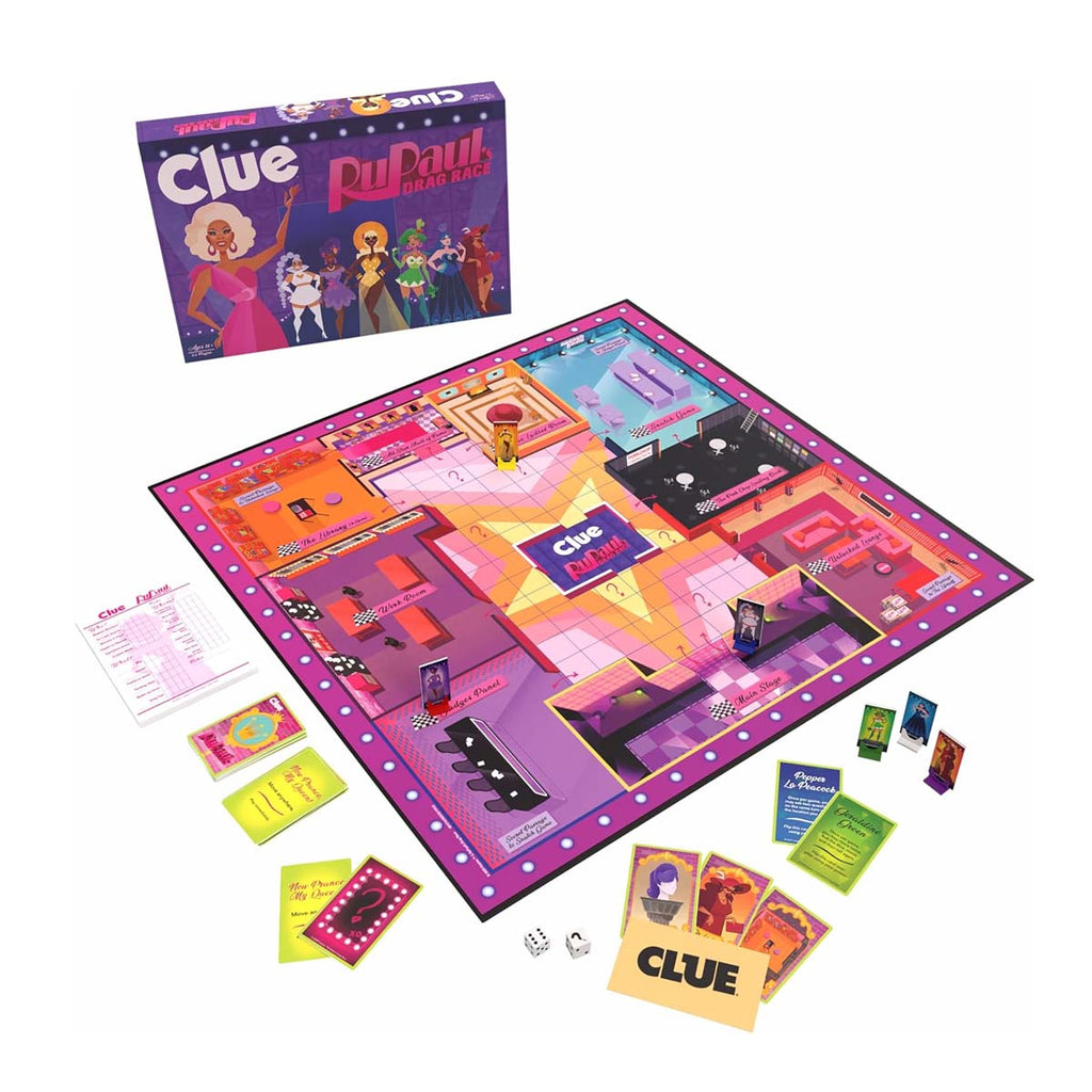 Clue Rupaul’S Drag Race Classic Board Game With A Glamorous Twist Solve The Mystery Of The Missing Crown In The Werkroom With Iconic Queen Locations & Accessories Officially Licensed Game