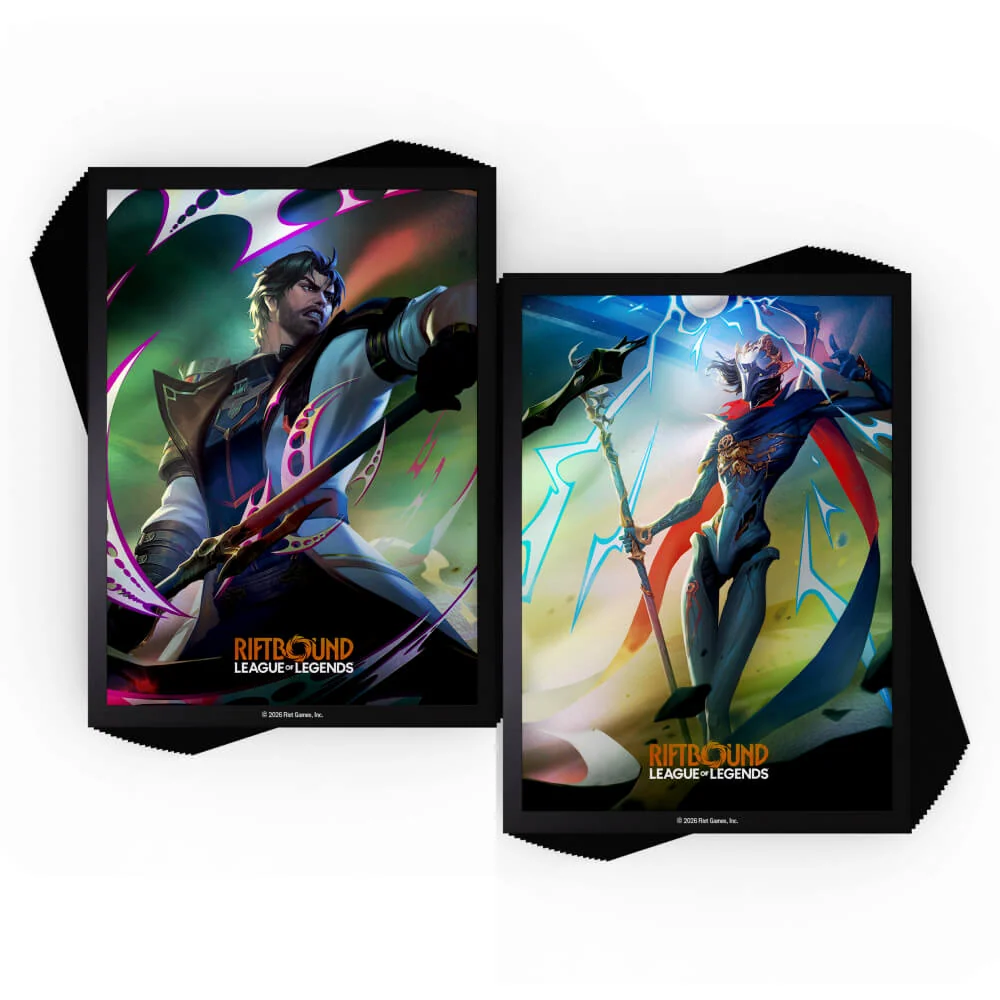 Riftbound TCG League Of Legends Set 4 Vendetta Art Sleeves Jace vs Viktor 100 Ct
