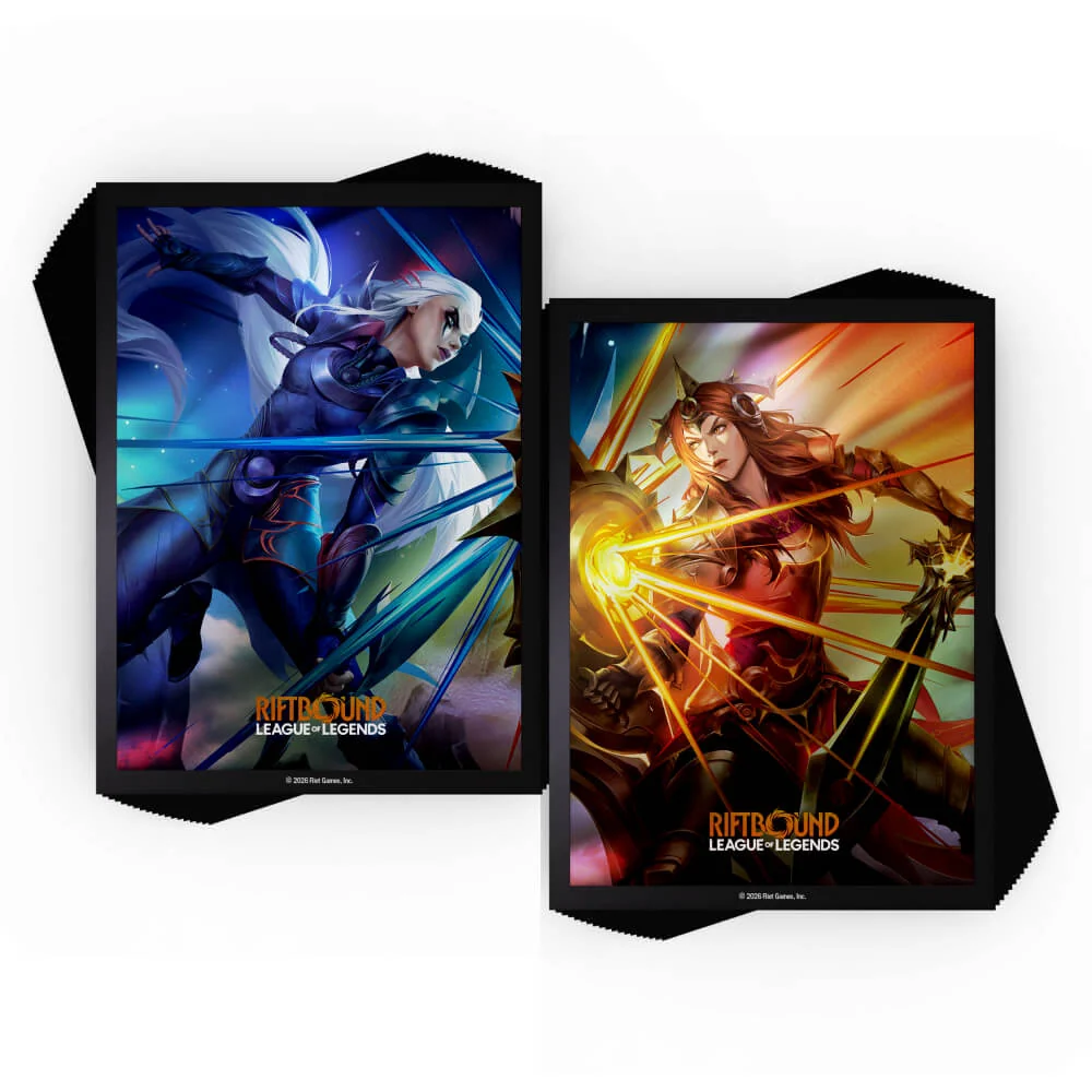 Riftbound TCG League Of Legends Set 4 Vendetta Art Sleeves Diana vs Leona 100 Ct