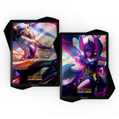 Riftbound TCG League Of Legends Set 4 Vendetta Art Sleeves Kayle vs Morgana 100 Ct