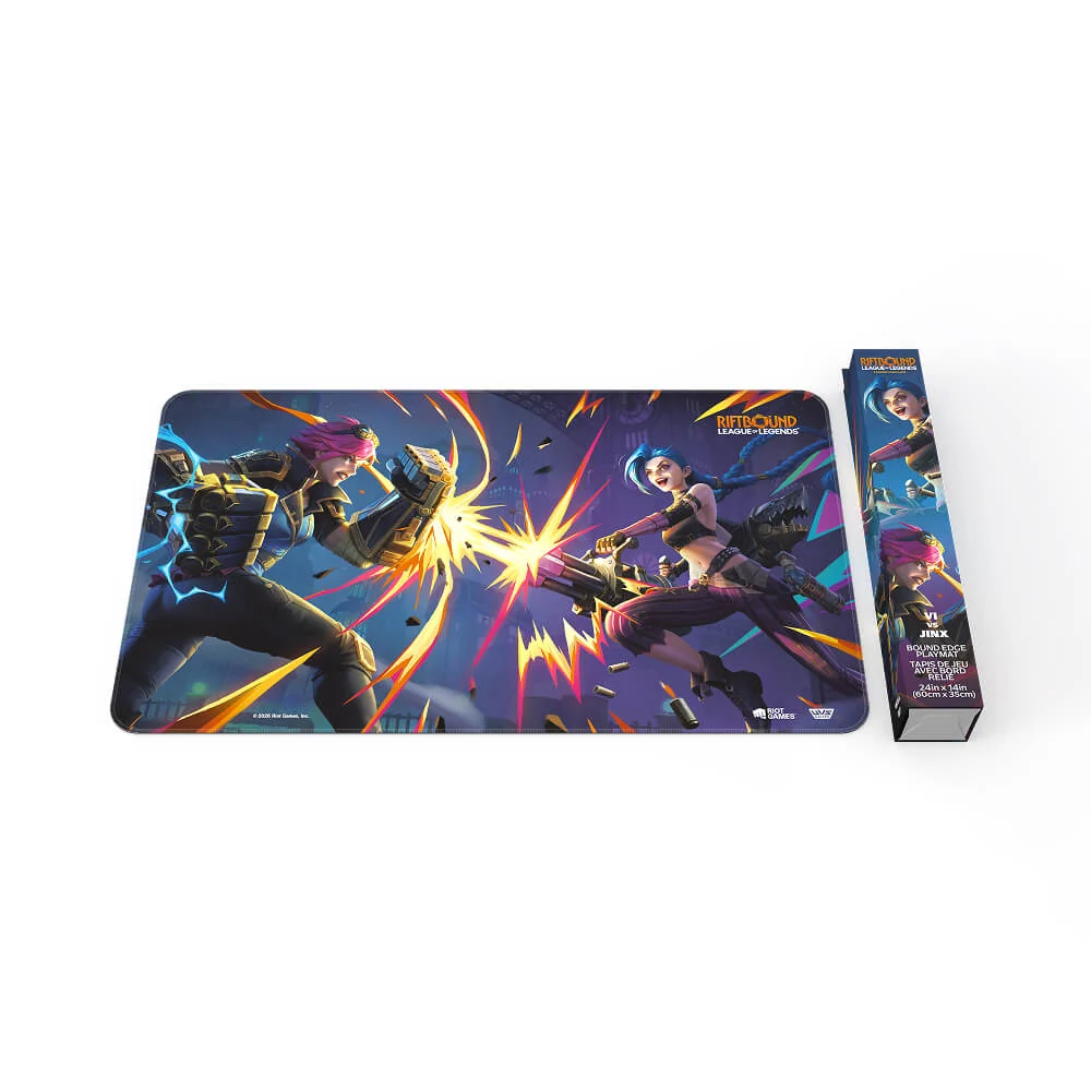 Riftbound TCG League Of Legends Set 4 Vendetta Playmat Vi vs Jinx