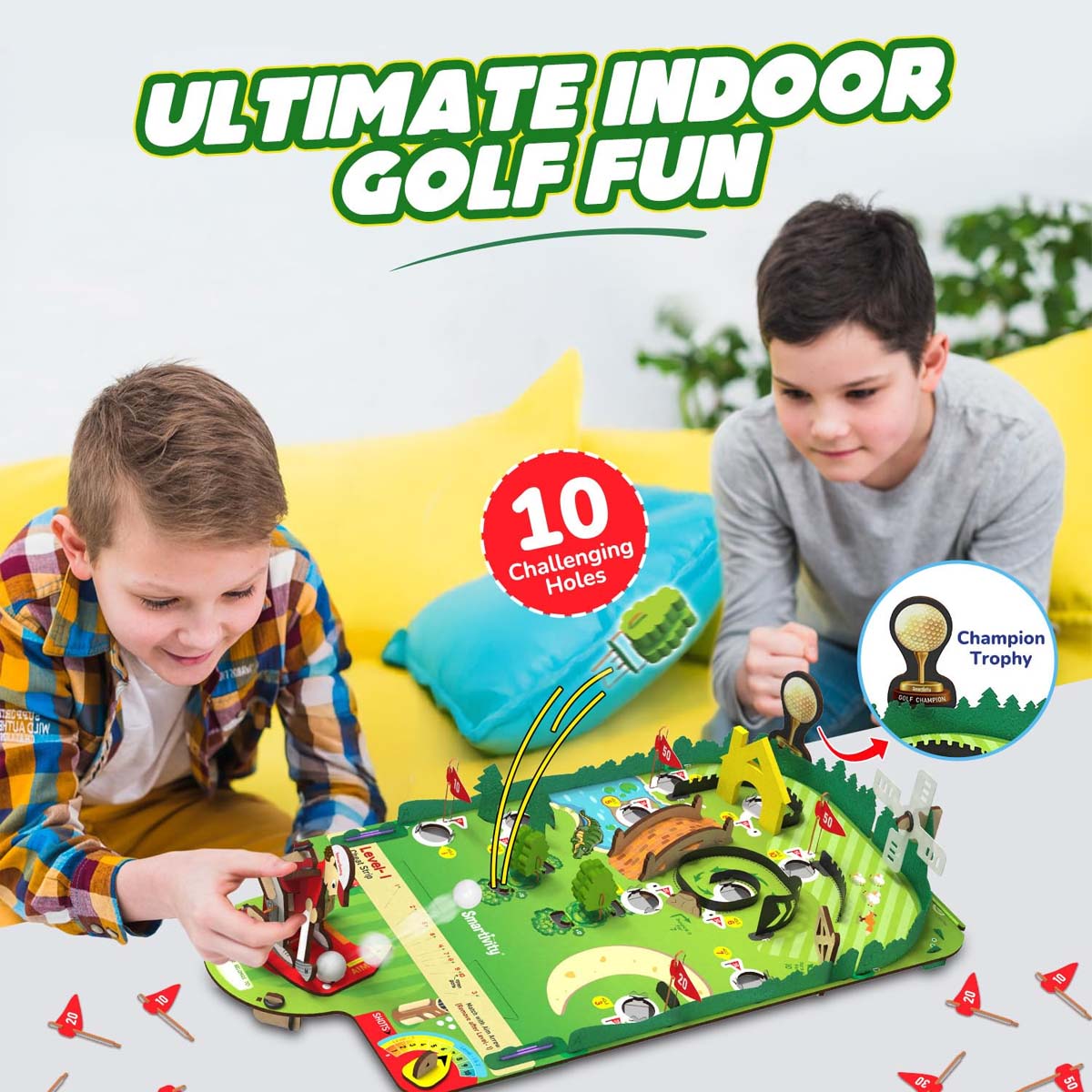 Smartivity DIY Mini Golf STEM Kit Build a 10-Hole Mini Golf Course Ages 6–12 SMRT1281