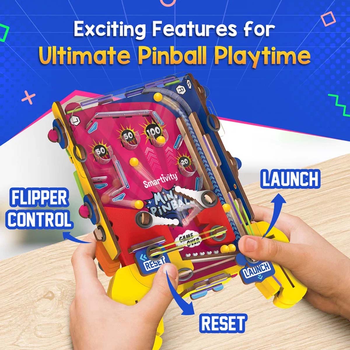 Smartivity DIY Mini Pinball Machine Build Your Own Handheld Pinball Game STEM Kit Ages 6–12 SMRT1295