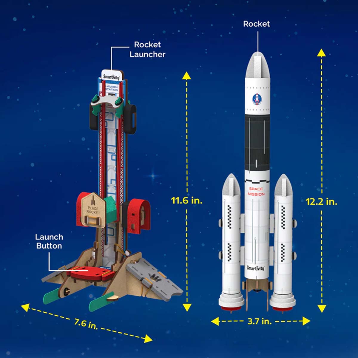 Smartivity Rocket Launcher STEM Kit Build Your Own Rocket & Launcher Ages 6–12 SMRT1279