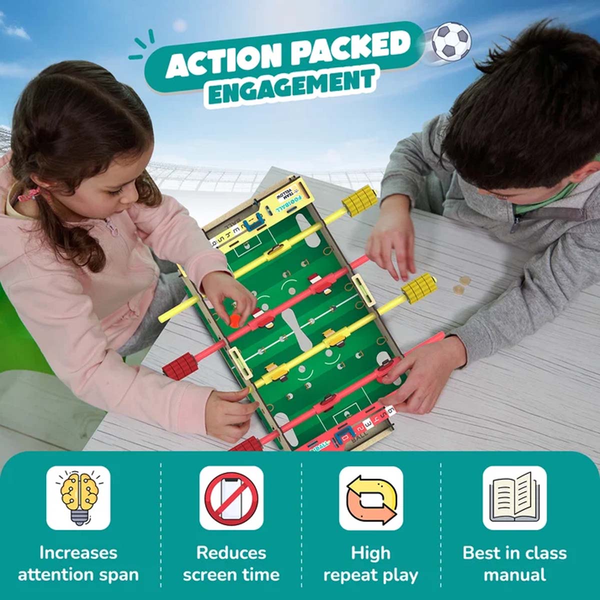 Smartivity DIY Foosball Table STEM Indoor Soccer Game Ages 6+ SMRT1182