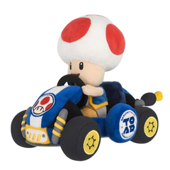 Little Buddy Mario Kart World Toad 9 Inch Plush Collectible Stuffed Plush Toy for Kids, Gamers & Collectors LB-2015