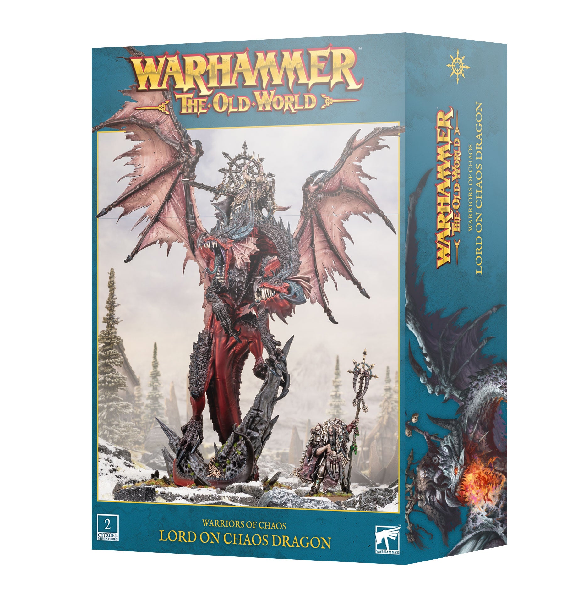 Games Workshop The Old World Warriors Of Chaos Lord On Chaos Dragon Plastic Box 08-19