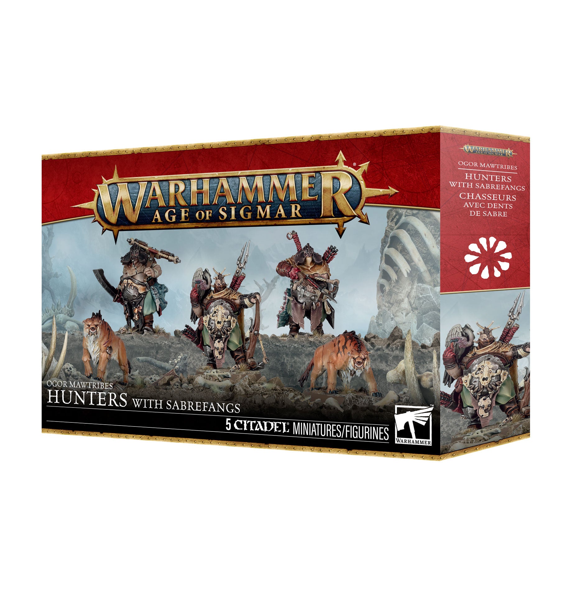 Games Workshop Warhammer Age Of Sigmar Ogor Mawtribes Hunters With Sabrefangs Plastic Box 95-23