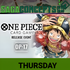 09/03/2026 Thu One Piece TCG OP-17 Pre-Release Thursday at 7 pm - 32 seats - 4th Anniversary Event Tournament Pre-Release