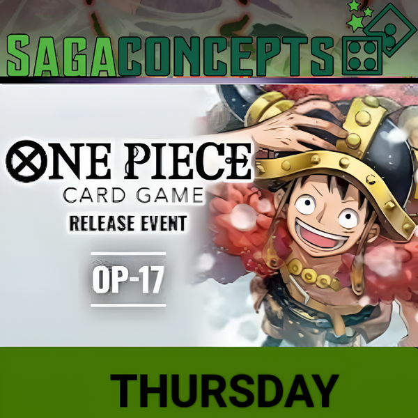 09/03/2026 Thu One Piece TCG OP-17 Pre-Release Thursday at 7 pm - 32 seats - 4th Anniversary Event Tournament Pre-Release
