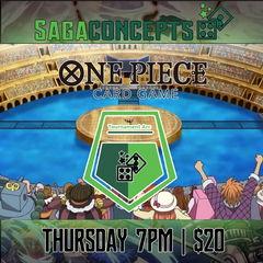 09/24/2026 Thu One Piece TCG Tournament Arc at 7 pm - 36 seats Tournament