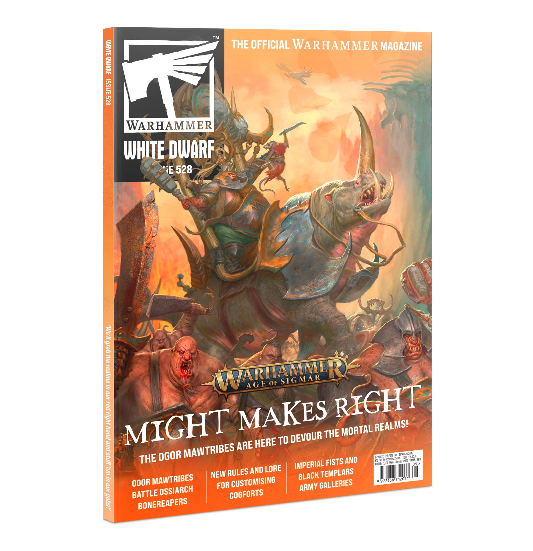 Games Workshop Warhammer Age Of Sigmar Ogor Mawtribes White Dwarf 528 Sep-26 English Wd09-60-528