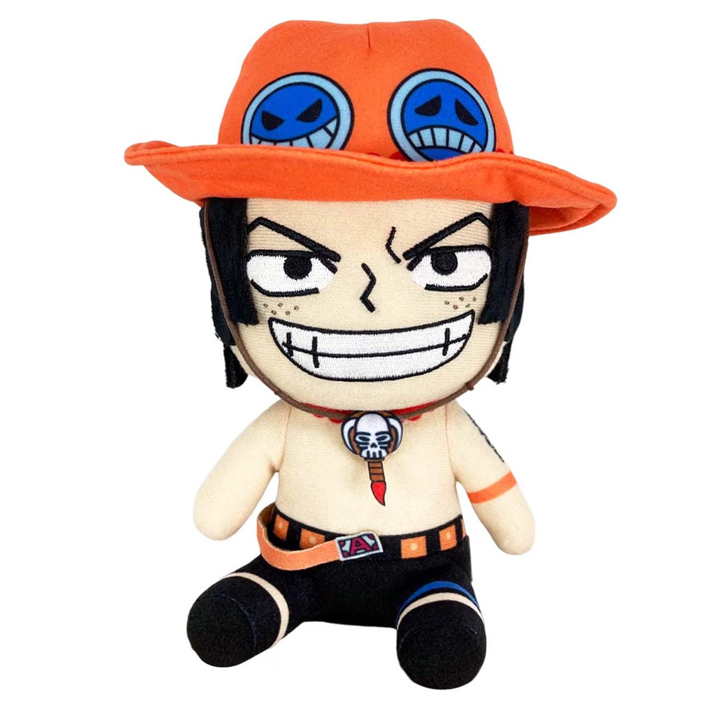 Great Eastern Entertainment One Piece - Ace Sitting Pose Plush 7"H