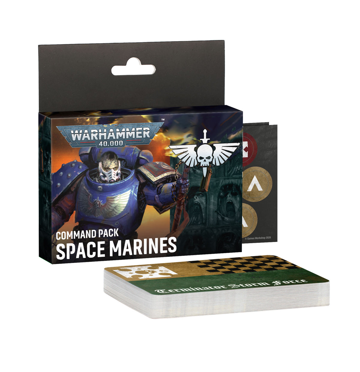 Games Workshop Warhammer 40K Space Marines Command Pack Space Marines 11th Edition English Cards Gw-2026-48-02