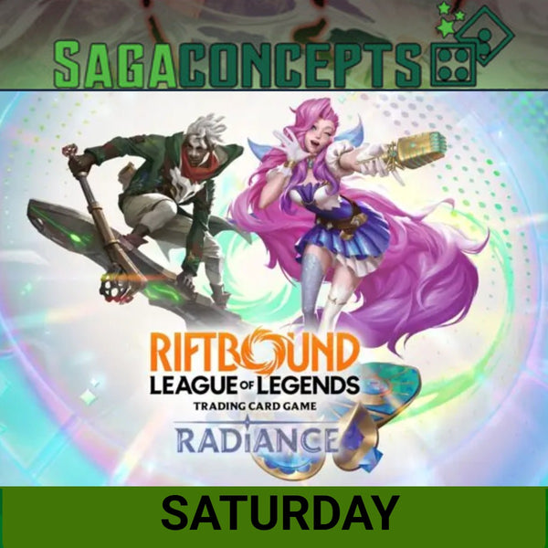 10/17/2026 Sat Riftbound TCG - Set 05 - Radiance Pre-Rift - 32 Seats - Saturday 9:45 am Tournament Pre-Release