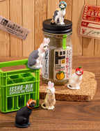 Kitan Club Cat Cap Figure – Blind Box Collectible Display Item (1 of 5 Designs) – for Ages 15+ – Authentic Japanese Figure for Desk or Shelf Décor - Single Pack