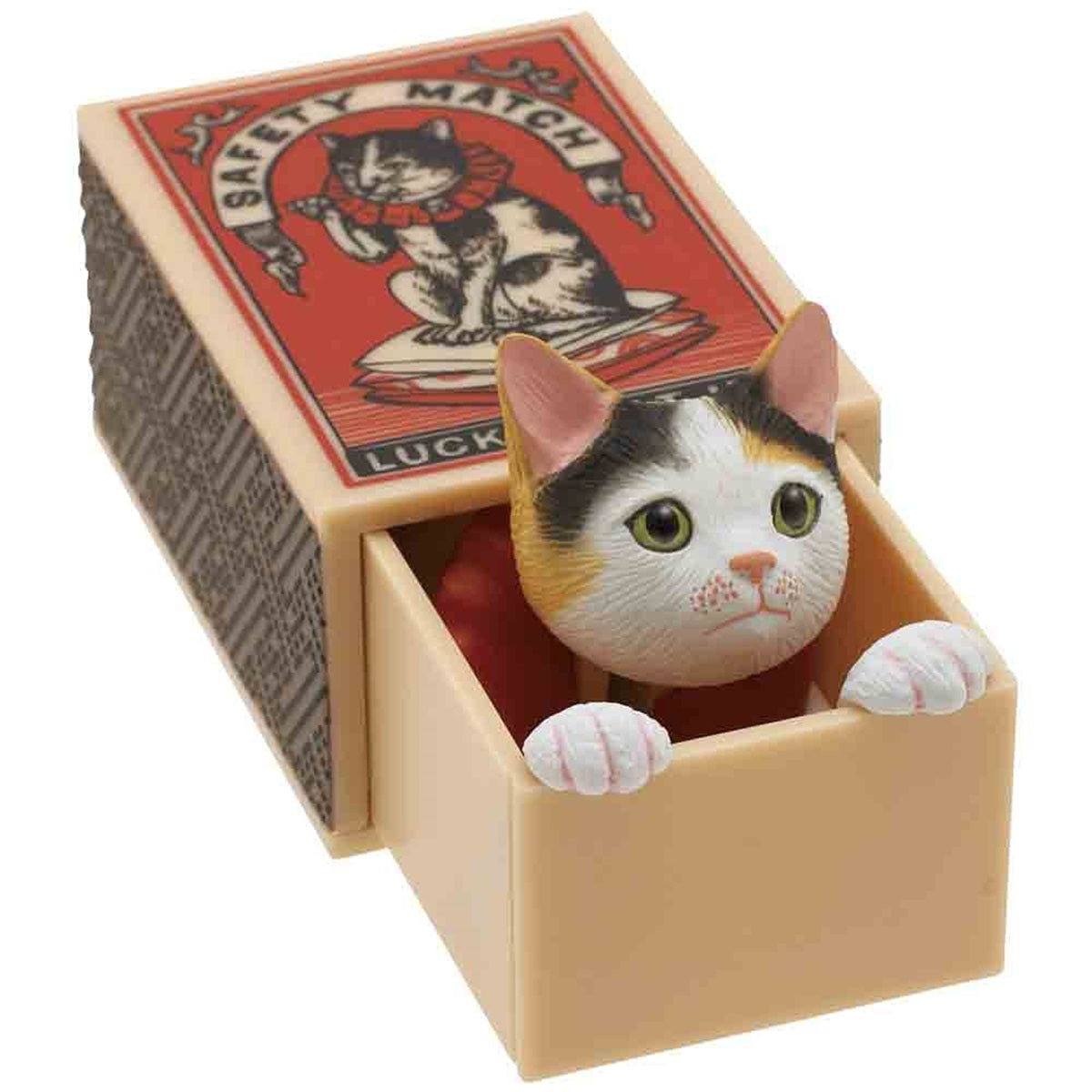 Kitan Club Cat Peek Matchbox Blind Box - 1 of 4 Collectable Figurines- Fun, Versatile Decoration - Authentic Japanese Design - Single Pack