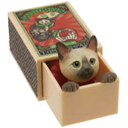 Kitan Club Cat Peek Matchbox Blind Box - 1 of 4 Collectable Figurines- Fun, Versatile Decoration - Authentic Japanese Design - Single Pack