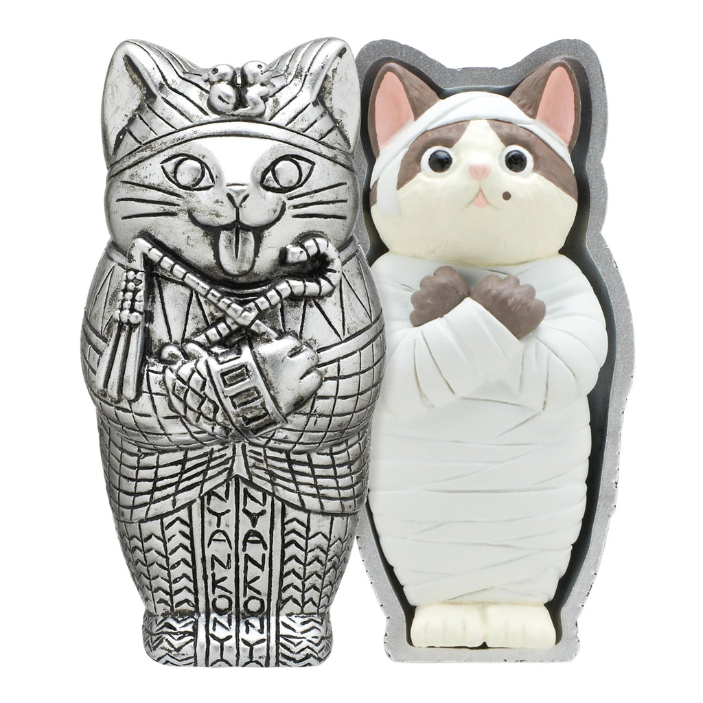 Kitan Club Mummy Cat Figure Blind Box - 1 of 5 Collectable Mini Figurines - Fun, Versatile Decoration - Single Pack