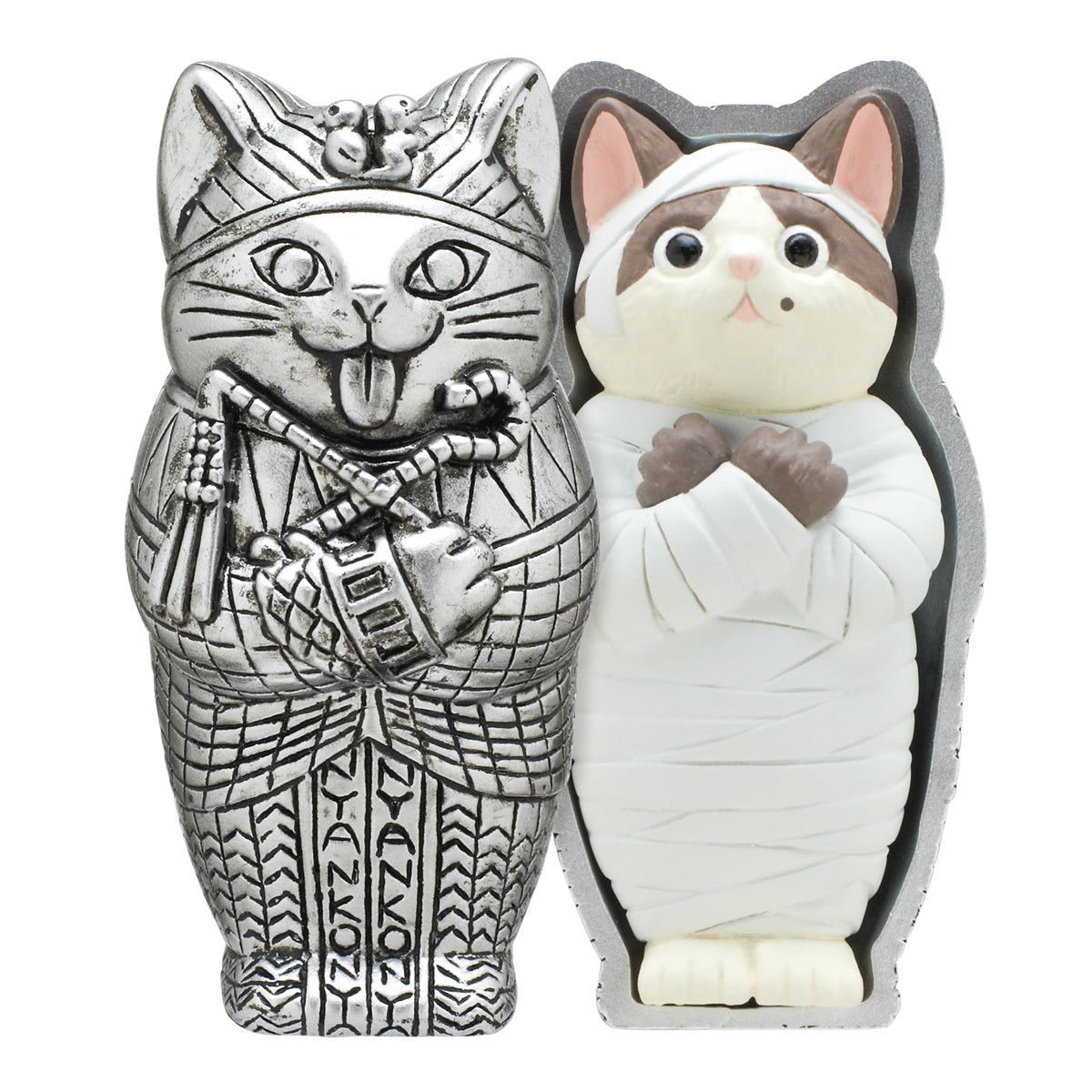 Kitan Club Mummy Cat Figure Blind Box - 1 of 5 Collectable Mini Figurines - Fun, Versatile Decoration - Single Pack