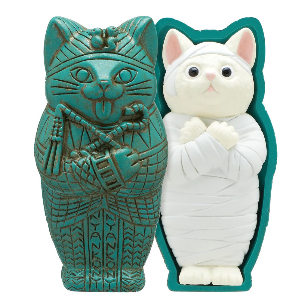 Kitan Club Mummy Cat Figure Blind Box - 1 of 5 Collectable Mini Figurines - Fun, Versatile Decoration - Single Pack