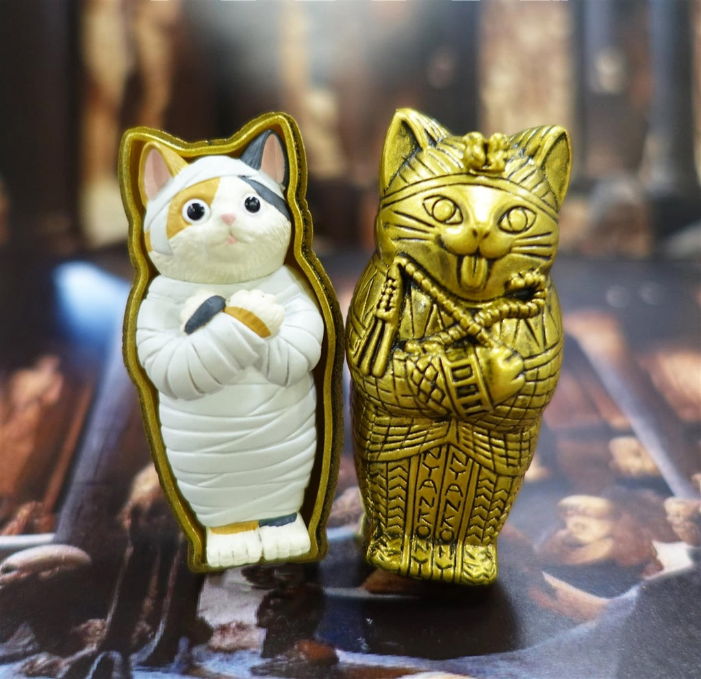 Kitan Club Mummy Cat Figure Blind Box - 1 of 5 Collectable Mini Figurines - Fun, Versatile Decoration - Single Pack
