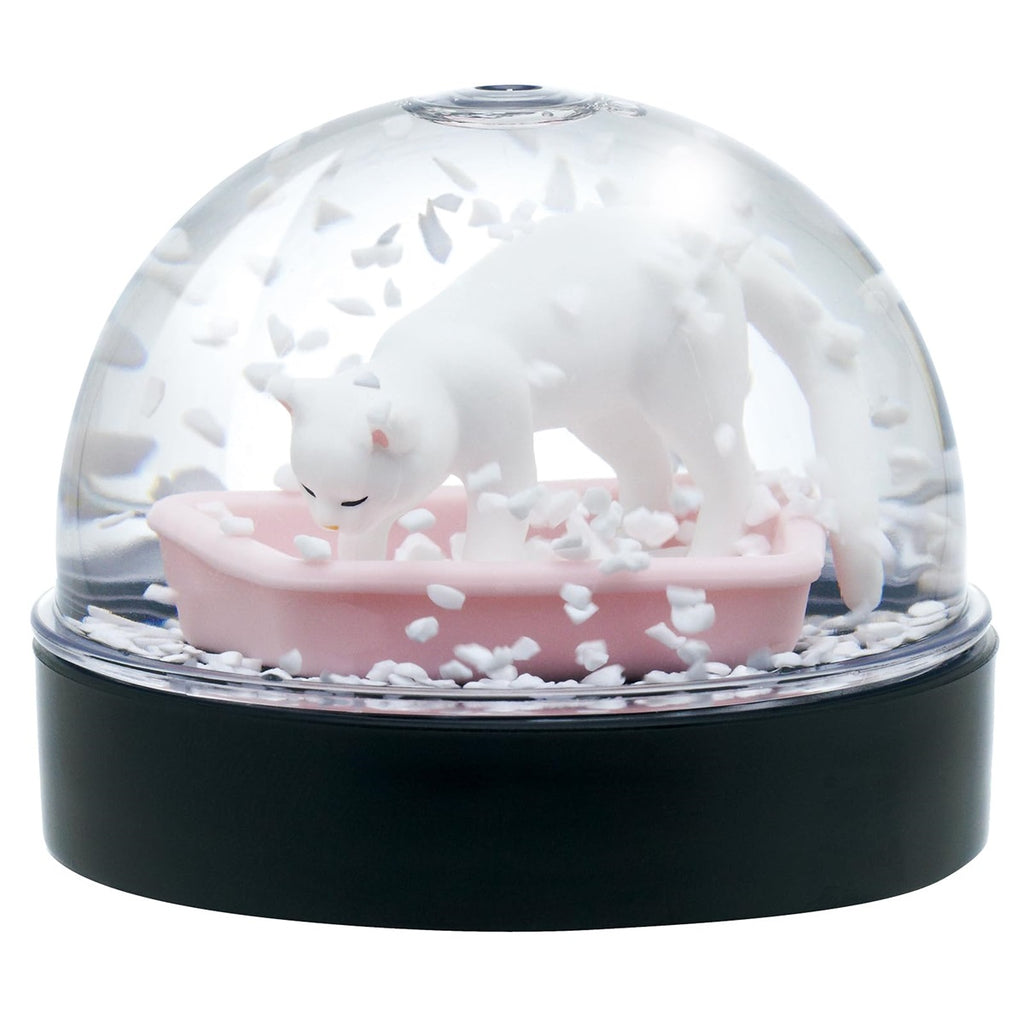 Kitan Club Cat Litter Snow Globe Blind Box – Authentic Japanese Collectible Miniature for Desk or Shelf Decor (1 of 4 Designs, Ages 15+, Not a Toy) - Single Pack