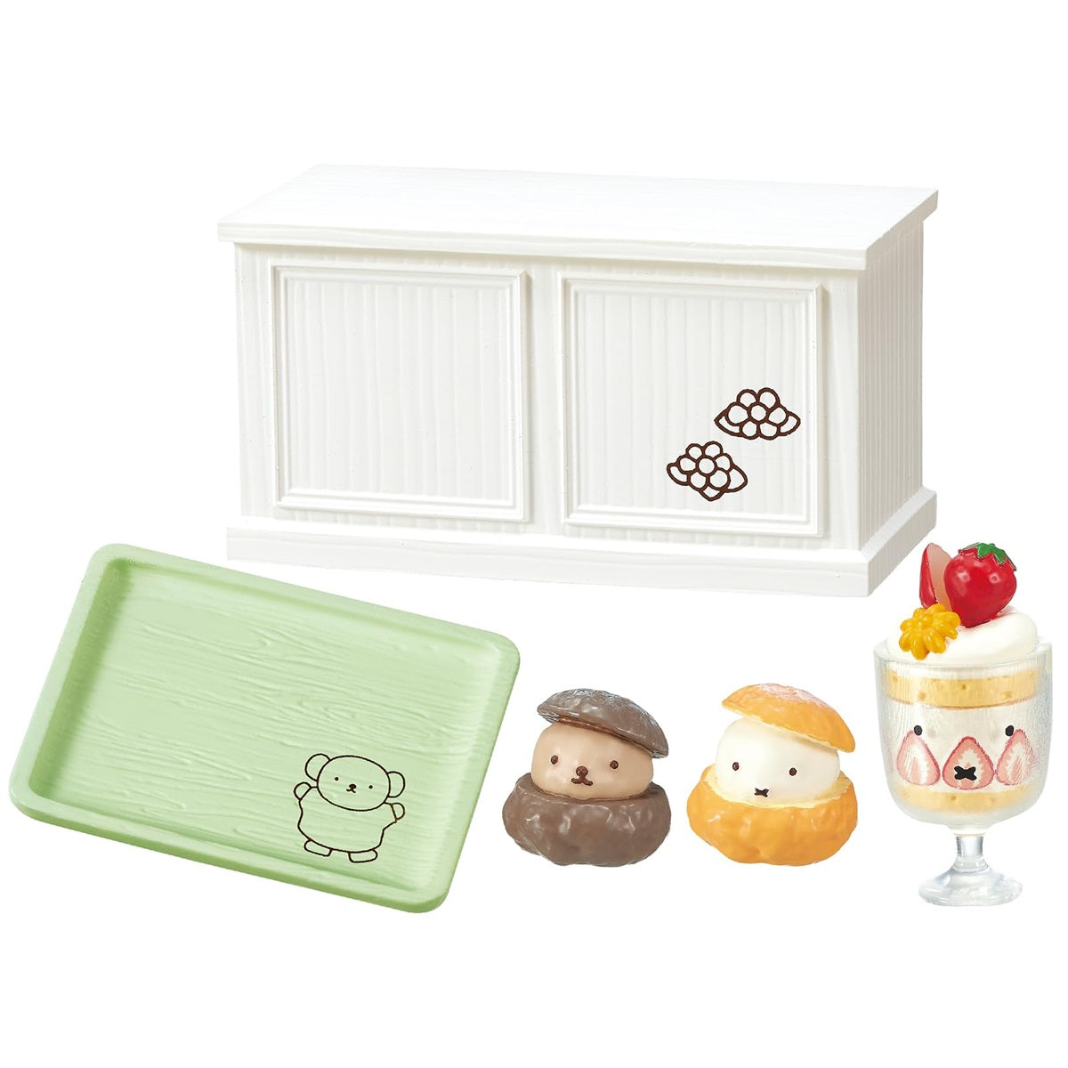 Re-Ment Miffy Sweets Shop Blind Box Miniature Figure – Dessert Shop Collection (1 Random Design, 1 of 8) - Single Pack