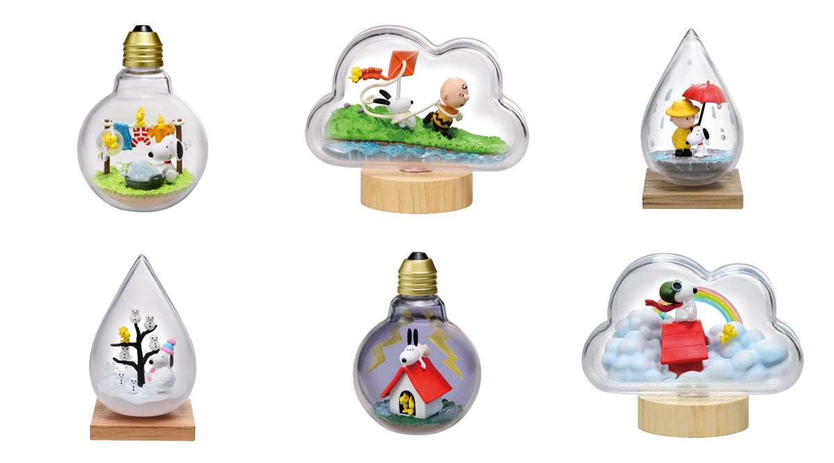 Rement Snoopy Weather Terrarium 1 Box H 4.5 x W 2.8 x D 3.1 inches (115 x 70 x 80 mm) ATBC-PVC - Single Pack