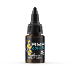 Monument Hobbies AMP Colors 012 Petroleum Brown Wash Paint - 22ml