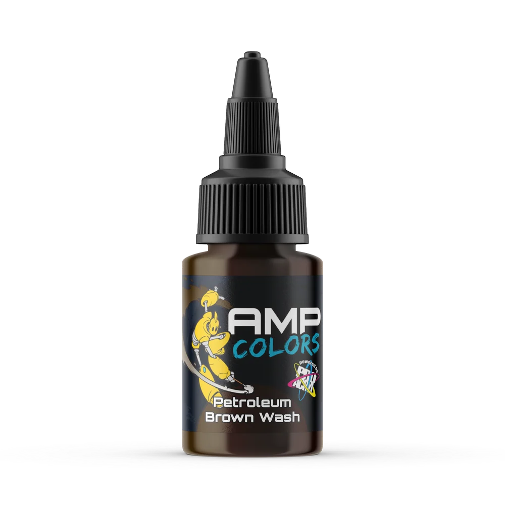 Monument Hobbies AMP Colors 012 Petroleum Brown Wash Paint - 22ml