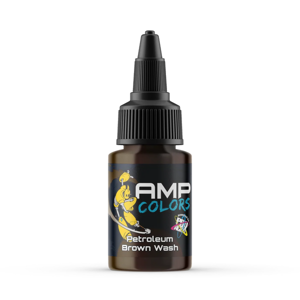 Monument Hobbies AMP Colors 012 Petroleum Brown Wash Paint - 22ml