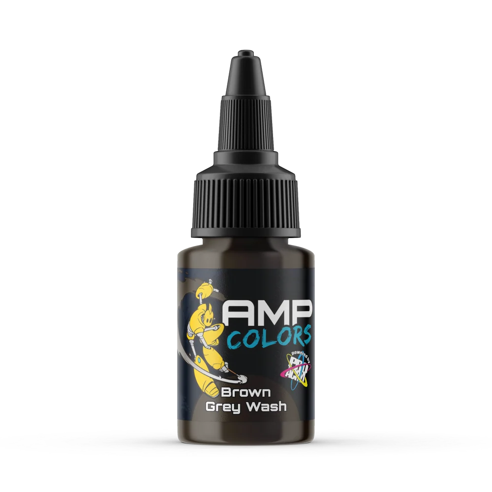 Monument Hobbies AMP Colors 023 Brown Grey Wash Paint - 22ml