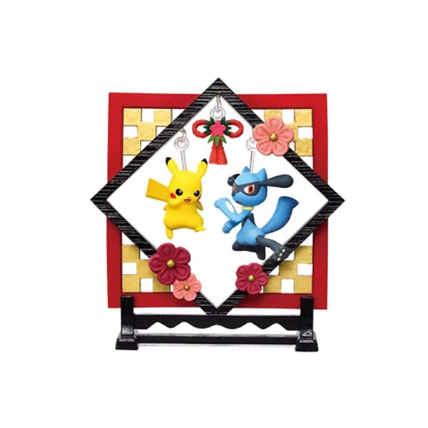 Re-Ment: Pokemon - Funwari Yurarin Swinging Decoration (1225) - Pikachu & Riolu