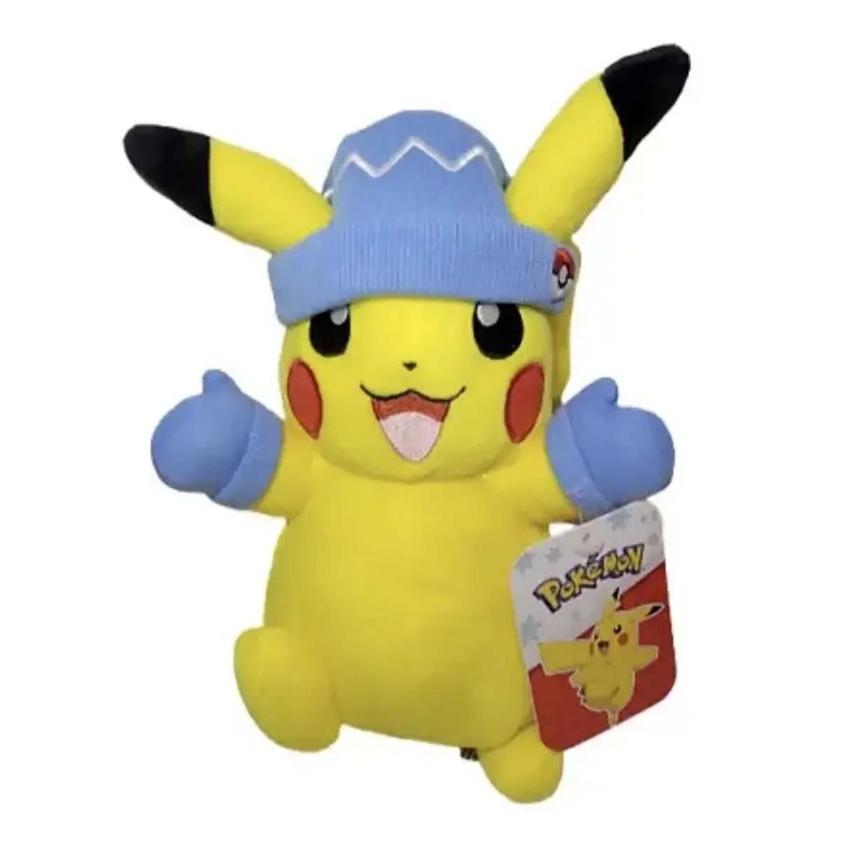 Pokémon 8" Pikachu Holiday Christmas Plush with Santa Hat & Mittens Accessory
