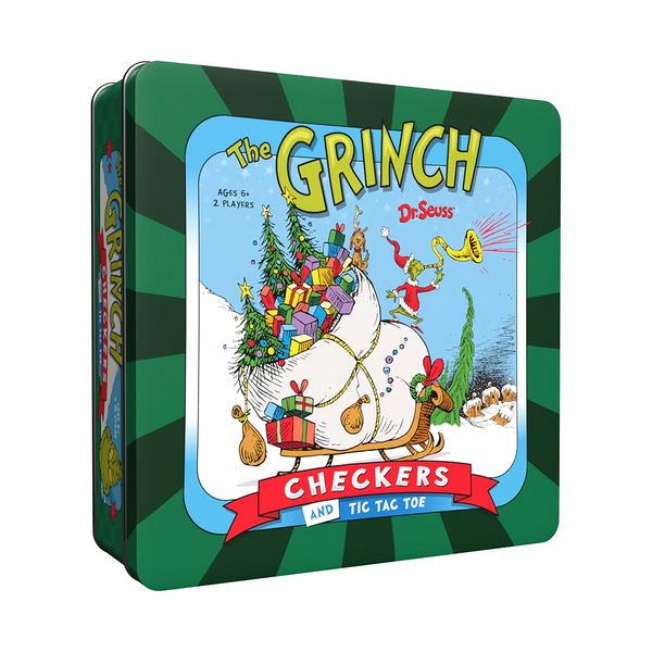 The OP USAopoly The Grinch Checkers & Tic Tac Toe Strategy Board Game USA-CM154-779