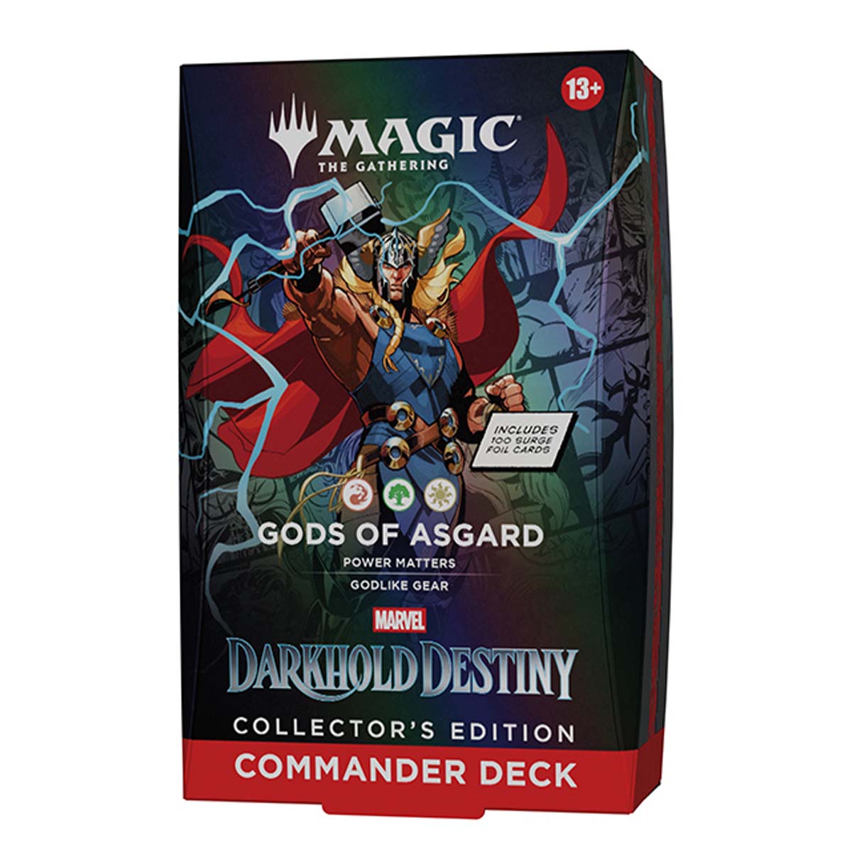 Magic the Gathering Universes Beyond Marvel Darkhold Destiny Gods of Asgard Commander Deck, Collector Edition (Single Pack)