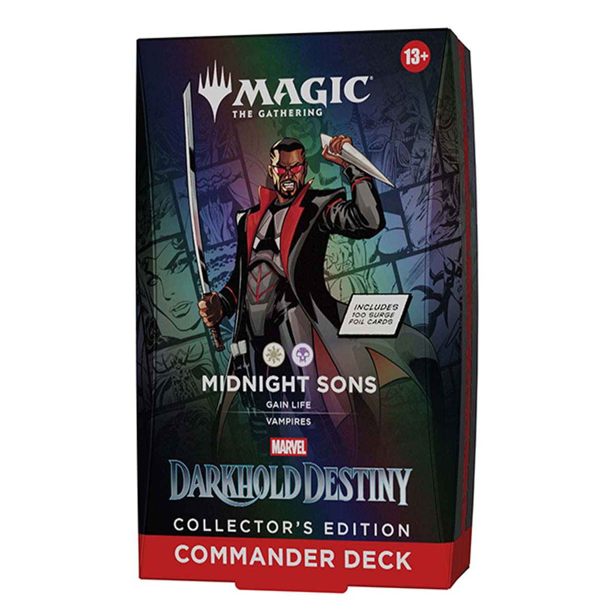 Magic the Gathering Universes Beyond Marvel Darkhold Destiny Midnight Sons Commander Deck, Collector Edition Display (Single Pack)