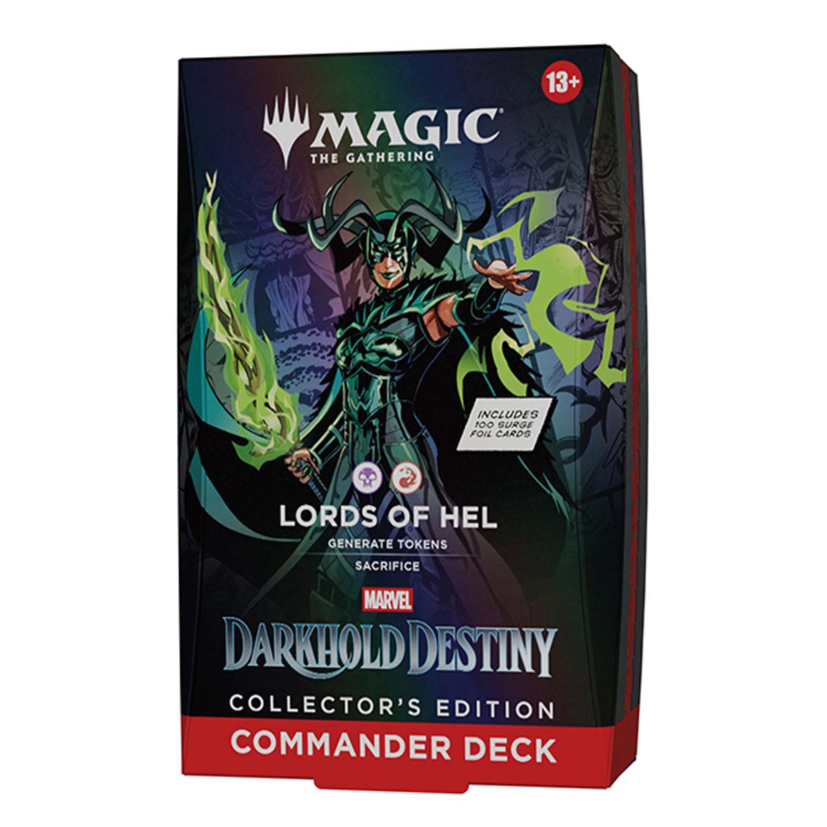 Magic the Gathering Universes Beyond Marvel Darkhold Destiny Lords of Hel Commander Deck, Collector Edition Display (Single Pack)