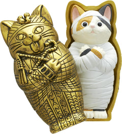 Kitan Club Mummy Cat Figure Blind Box - 1 of 5 Collectable Mini Figurines - Fun, Versatile Decoration - Single Pack