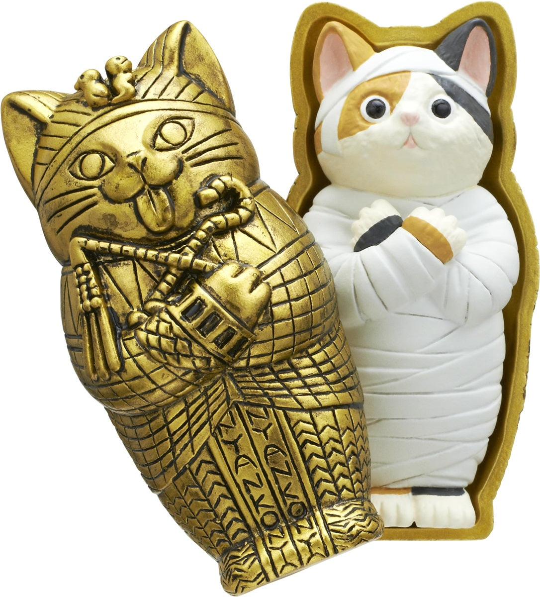 Kitan Club Mummy Cat Figure Blind Box - 1 of 5 Collectable Mini Figurines - Fun, Versatile Decoration - Single Pack