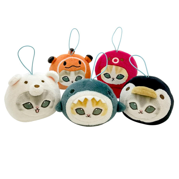 mofusand Marine Life Meow Face Plush Blind Box – 5 Variations (Receive 1 Random), Kawaii Cat Collectible Plush Keychain for Adults & Pop Culture Fans - Single Pack