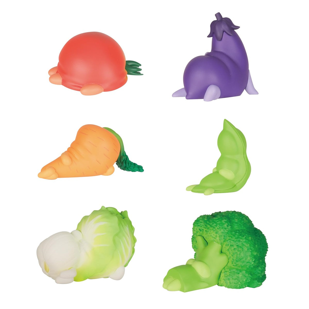 Qualia Tokyo Lazy Veggies Blind Box Figures -Blind Box Includes 1 of 6 Collectable Figurines – for Ages 15+ – Authentic Japanese Figure for Kitchen or Shelf Décor - Single Pack