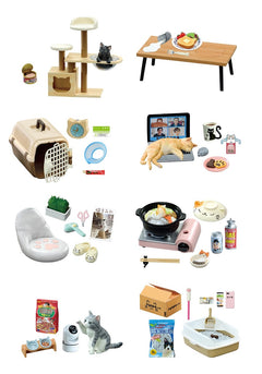 Re-Ment- Life with Cats Blind Box- Includes 1 of 8 Collectible Mini Figurines - Fun and Versatile Decoration - Single Pack