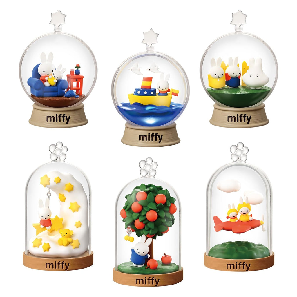Re-Ment Miffy Terrarium Blind Box-Trading Figure- 1 Random Variation (1 of 6 Styles), Official Miffy Collectible Display Accessory - Single Pack