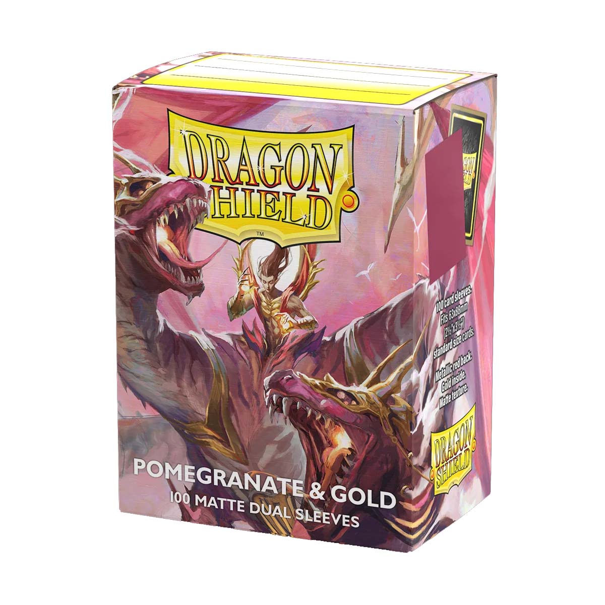 Dragon Shield Sleeves Standard Dual Matte Pomegranate Gold Special Edition 100 Ct ATM15065